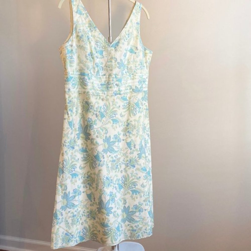 ANN TAYLOR Pastel Paisley Cotton Dress Sz 4 Petite